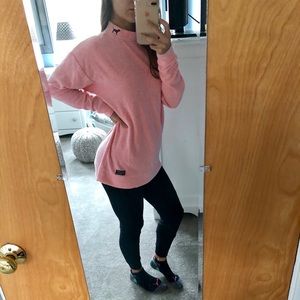 PINK oversized long sleeve shirt size XS